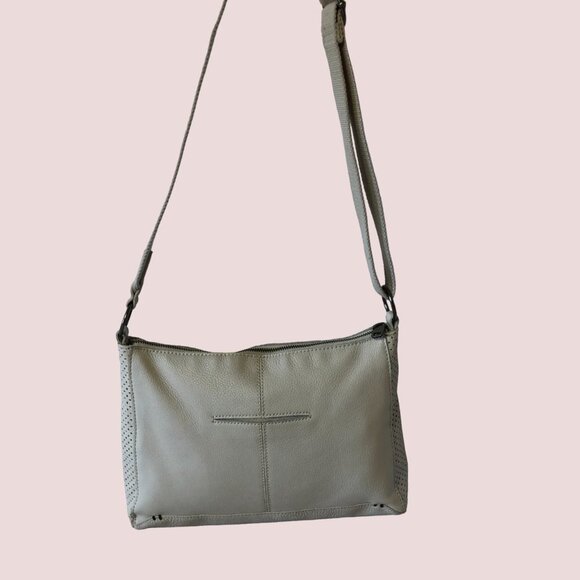 The Sak Camila Stone Perforated Leather Crossbody Handbag Purse - Picture 2 of 16